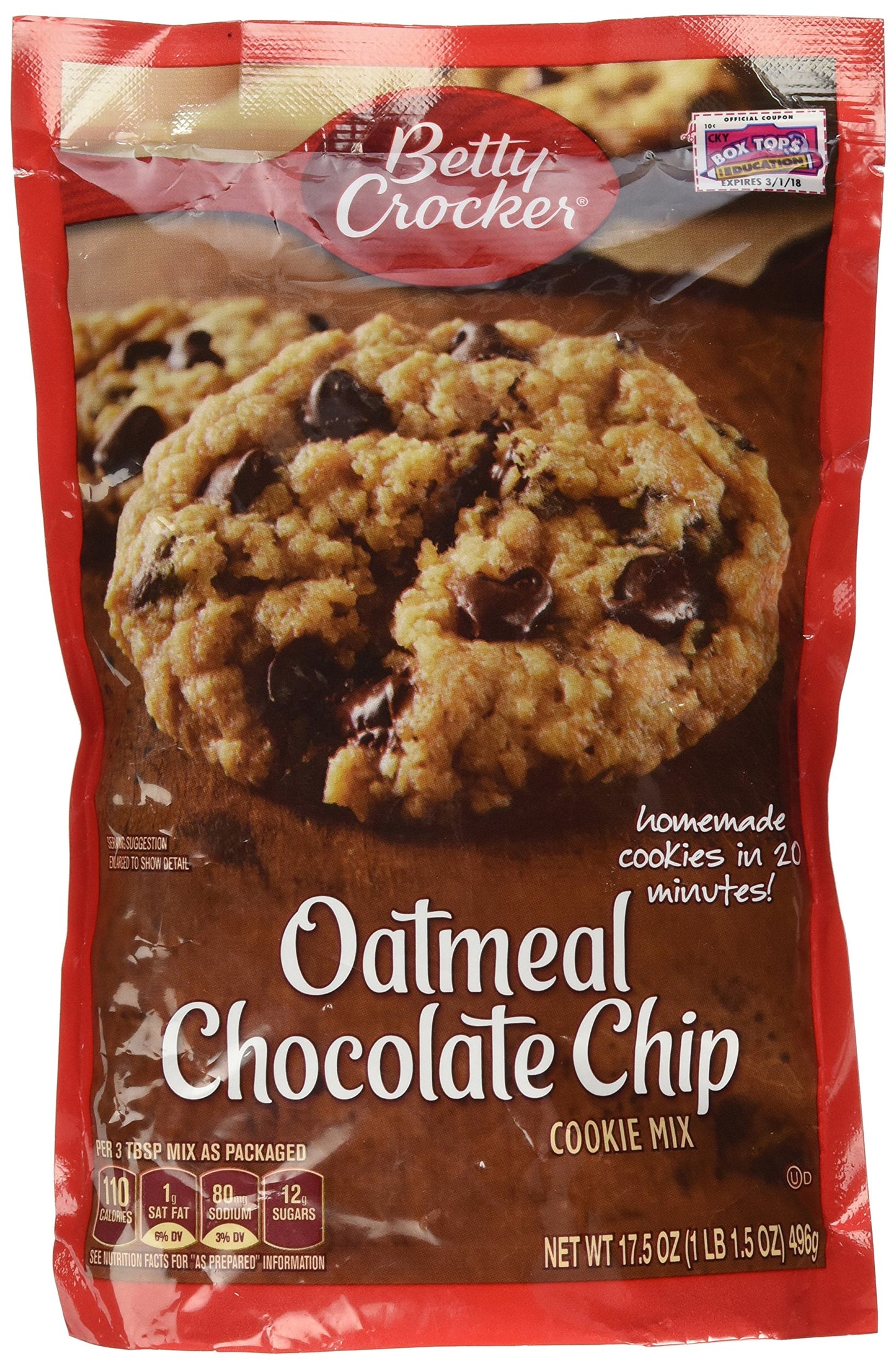 Playty Crocker Oatmeal Chocolate Chip Cookie Mix - 17.5 Oz