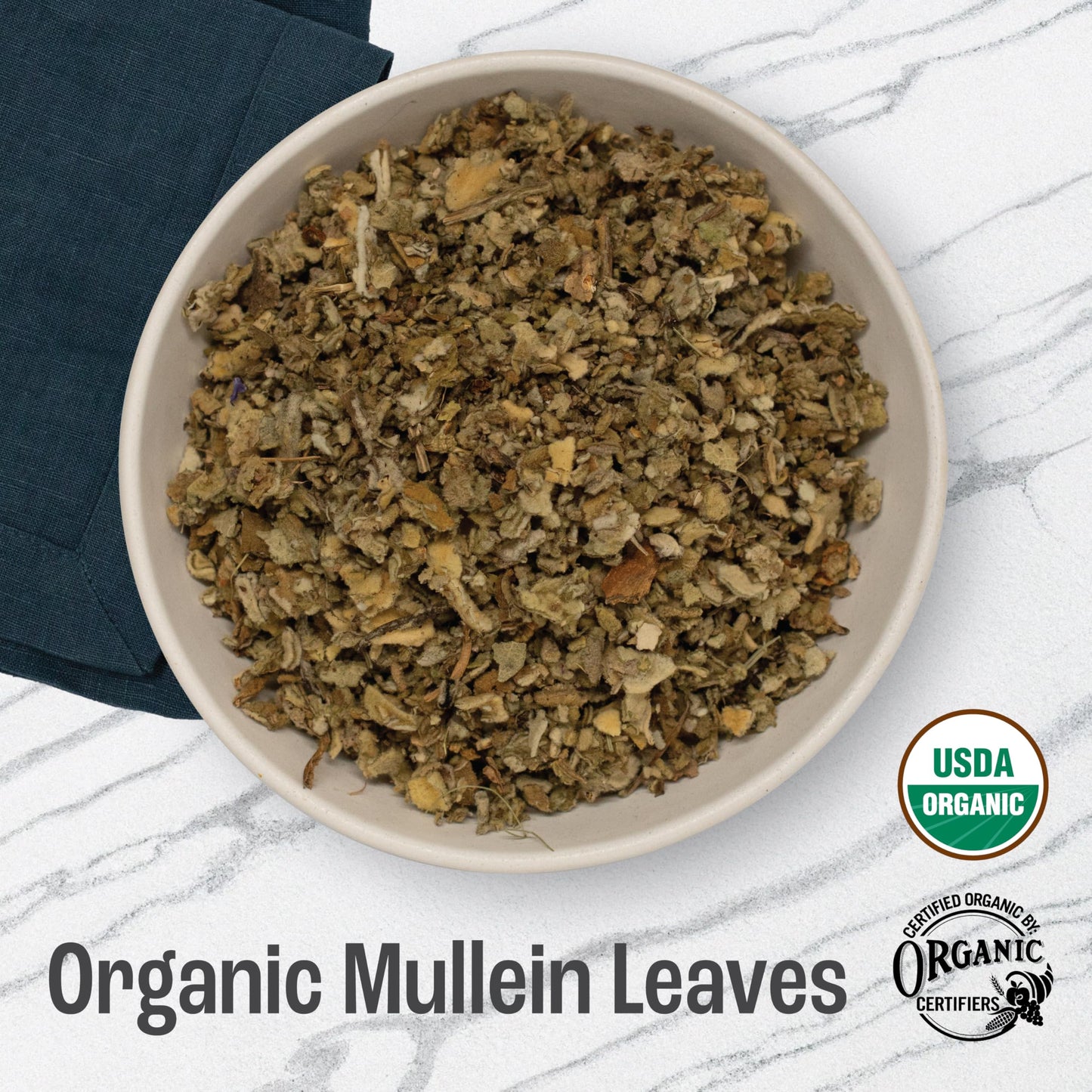 J Mac Botanicals Organic Mullein Leaves (4 Oz) Certified Usda Organic. Loose Leaf Mullein Herbal Tea