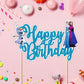 Seyal Frozn Happy Birthday Cake Topper, Small, Art Board, USCaketop140, Kids Party Decoration, Winter Celebration
