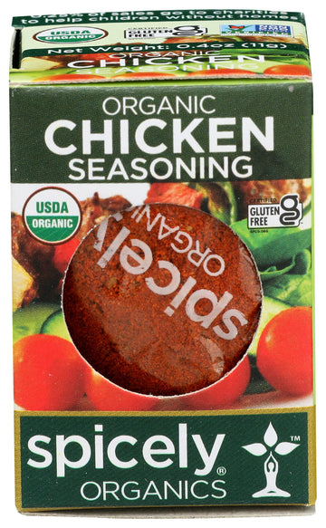 Spicely Organic Chicken Seasoning 0.4 Oz Certified Gluten Free