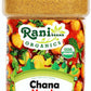 Rani Organic Chana Masala (Garbanzo Curry 9-Spice Blend) 3oz (85g) PET Jar ~ All Natural | Vegan | Gluten Friendly | NON-GMO | I