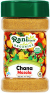 Rani Organic Chana Masala (Garbanzo Curry 9-Spice Blend) 3oz (85g) PET Jar ~ All Natural | Vegan | Gluten Friendly | NON-GMO | I