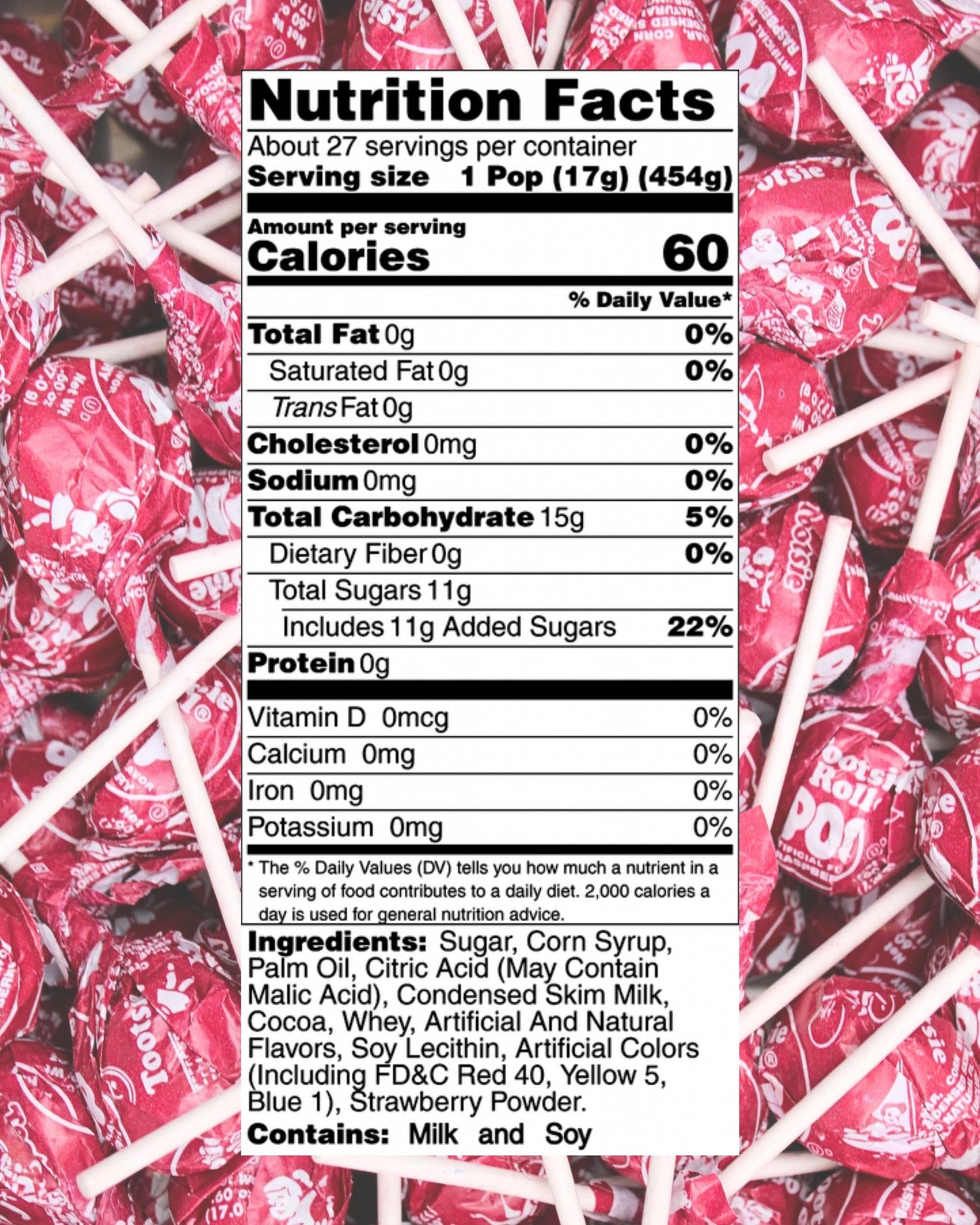 Red Raspberry Red Lollipops, Red Tootsy Pops, by Queen City Candy Cave,(1 Pound)