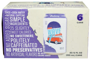Wave Soda Bluebery 6Pack ( 12 X 12 Oz   )