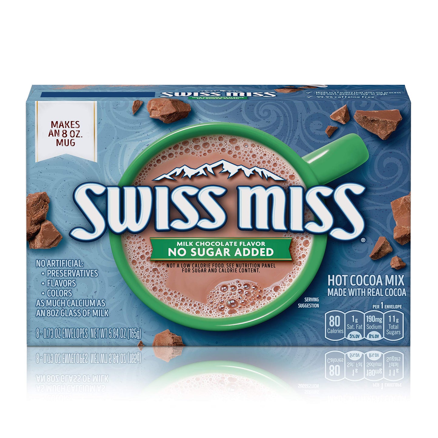 Swiss Miss, No Sugar Added, Hot Cocoa Mix, 8Oz Box (Pack Of 3)