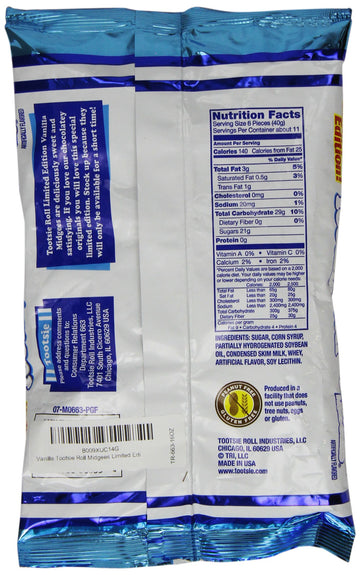Vanilla Tootsie Roll Midgees Limited Edition 16 Oz (2 Pack)