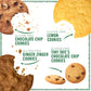 Tates Bake Shop Gluten Free Cookies Variety Pack, 4 Bags, Lemon, Ginger Zinger, Chocolate Chip, Small, Brown/Yellow/Orange