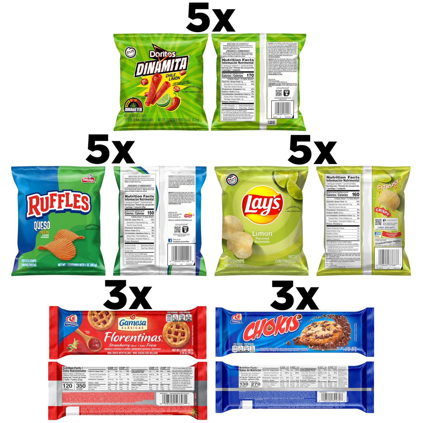 Frito-Lay Sabritas And Gamesa Variety Pack, (Pack Of 21)
