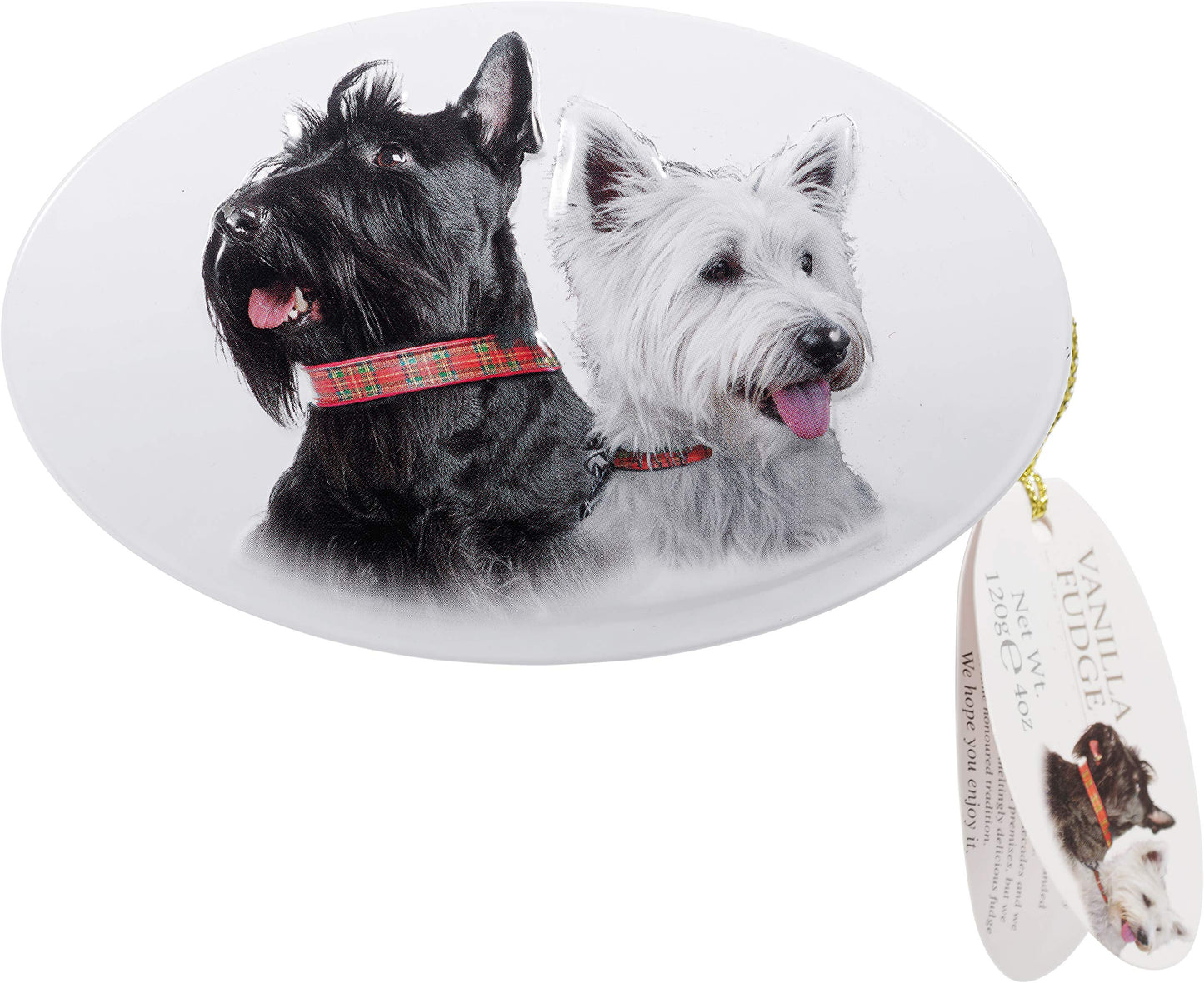 Gardiners of Scotland Handmade Fudge, Scottie Dog Vanilla, 120g Oval Tin