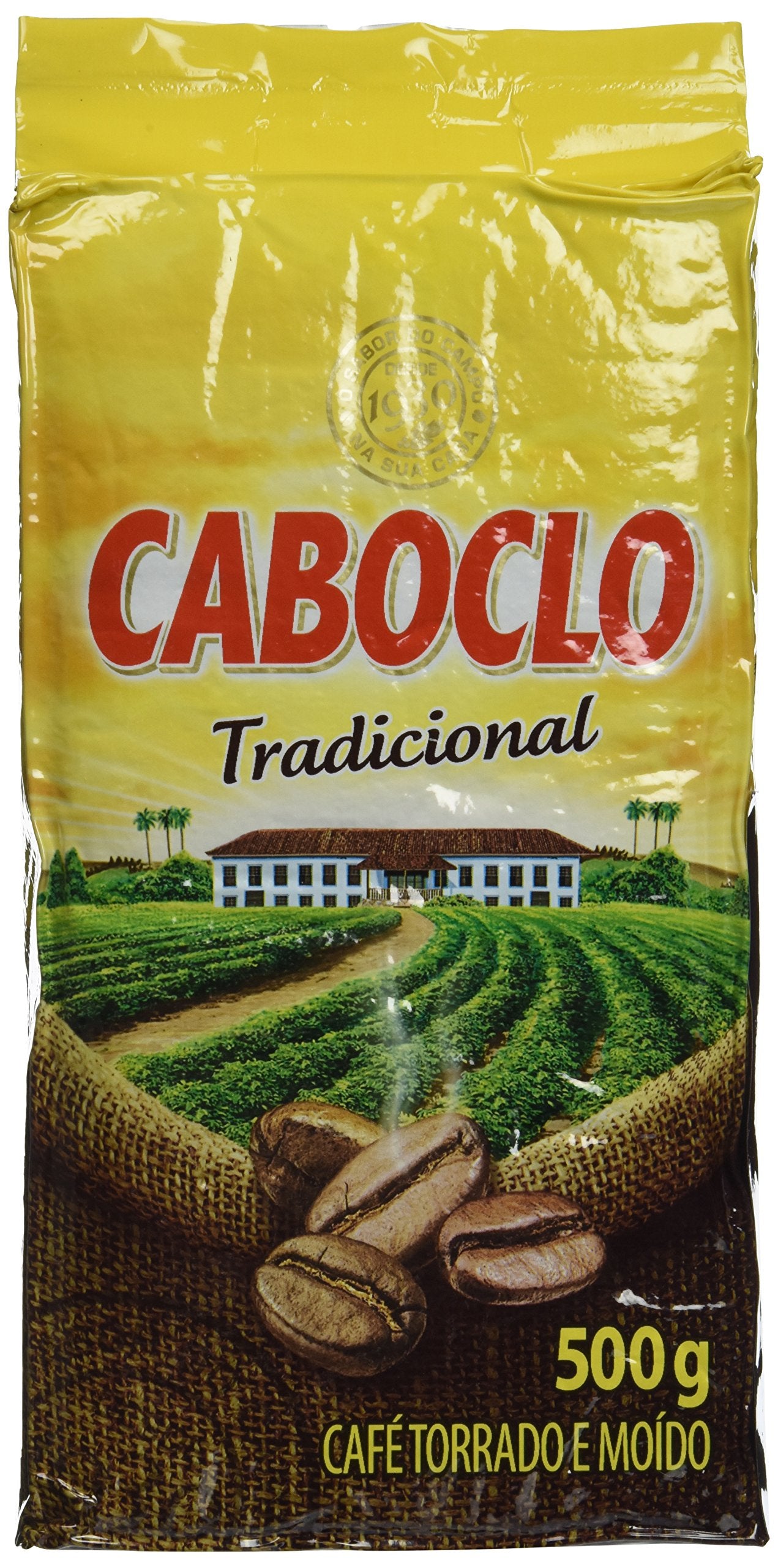 Roast N' Ground Coffee From Brazil - Caf    Torrado E Moido - Caboclo 17.60Oz (500G) Gluten Free