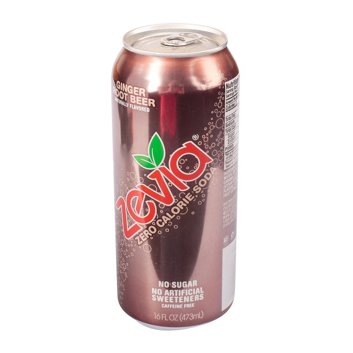 Zevia Ginger Root Beer, 16 Fl Oz Single, Clear, Model 48651
