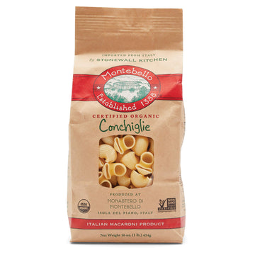 Montebello Organic Conchiglie, 1 Lb (4-Pack)