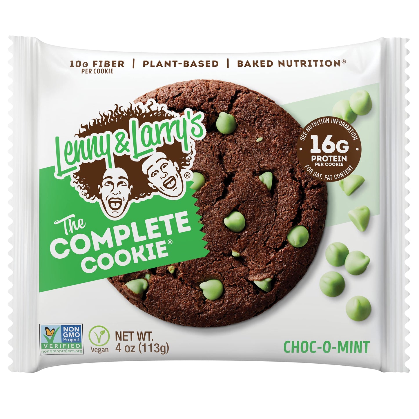 Lenny & Larry'S The Complete Cookie, Choc-O-Mint, Soft Baked, 16G Plant Protein, Vegan, Non-Gmo, 4 Ounce Cookie (Pack Of 12)