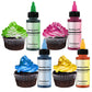 U.S. Cake Supply Airbrush Cake Color Set - The 12 Most Popular Colors in 2.0 fl. oz. Bottles with Color Mixing Wheel - Safely Ma