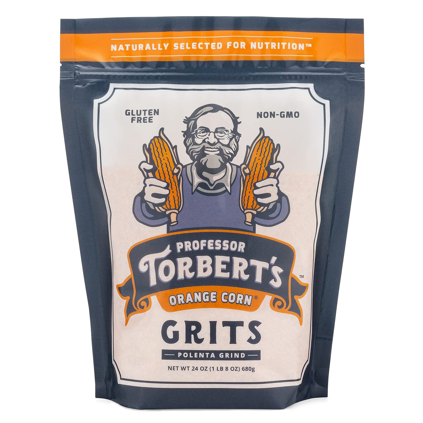 Professor Torberts Orange Corn Grits (24 oz Bag)