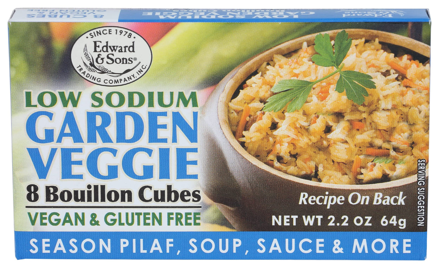 Edward & Sons Low Sodium Veggie Bouillon cubes 2.2 oz