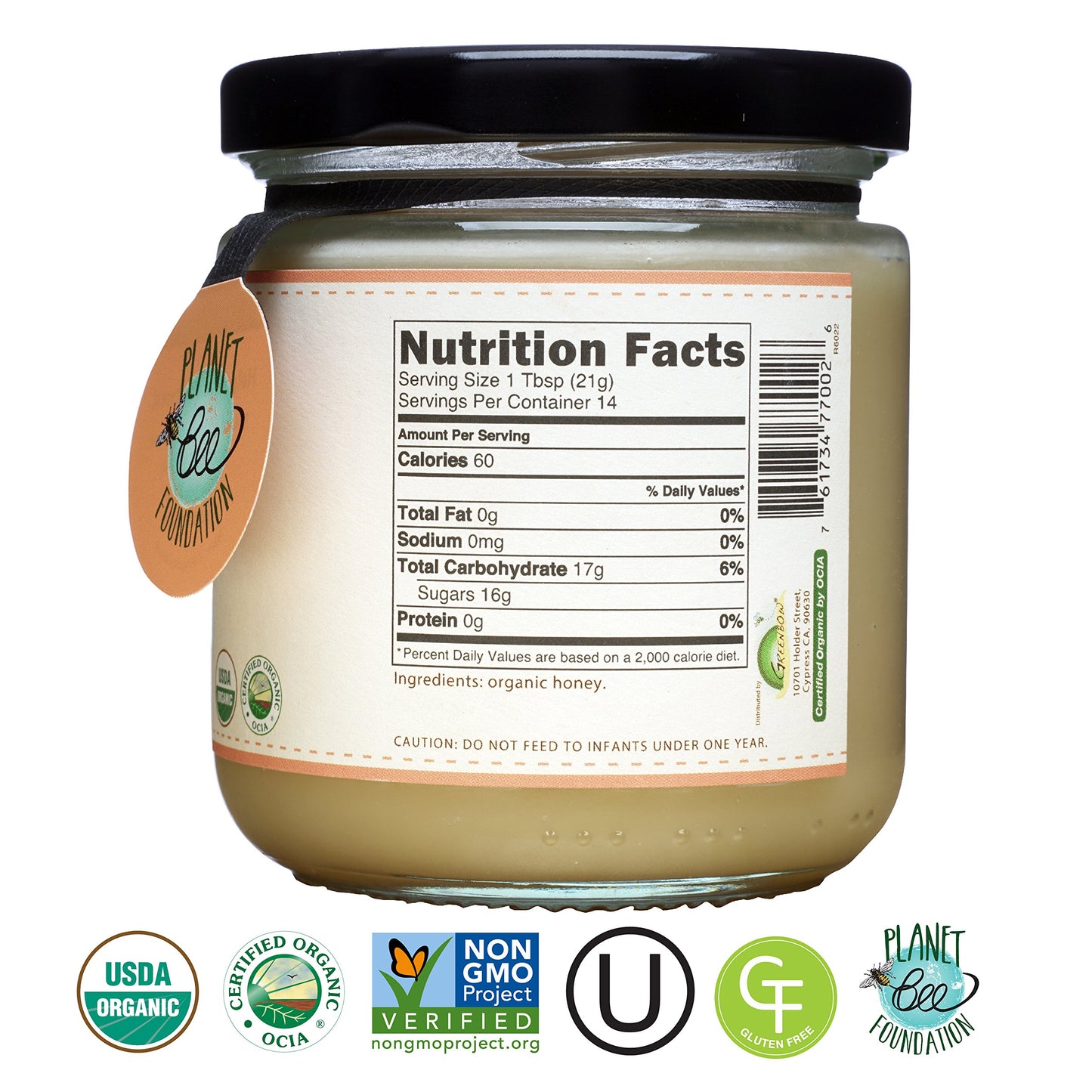 Greenbow Organic Honey - 100% Usda Certified Organic, Halal, Non-Gmo, Gluten Free, Organic Honey - Whole Food Organic Honey - 11