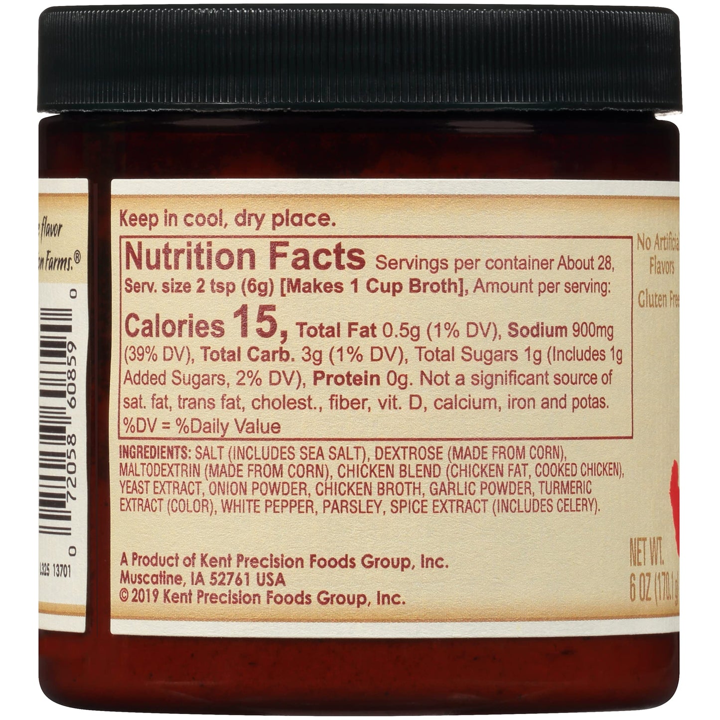 ORRINGTON FARMS Chicken Flavored Granular Base, 6-Ounce (Pack of 6), Cream