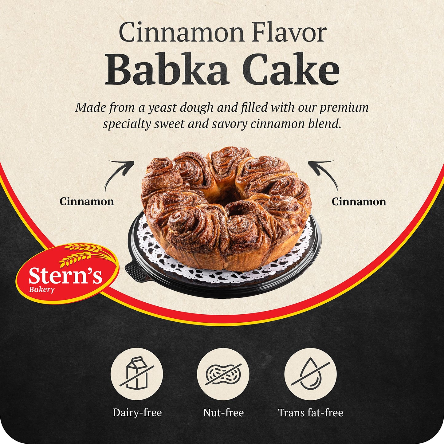 Cinnamon Babka Cake | Valentines Gift Basket | Traditional Hungarian Cinnamon Babka Bread | Holiday Gourmet Cookie Gift | Christ