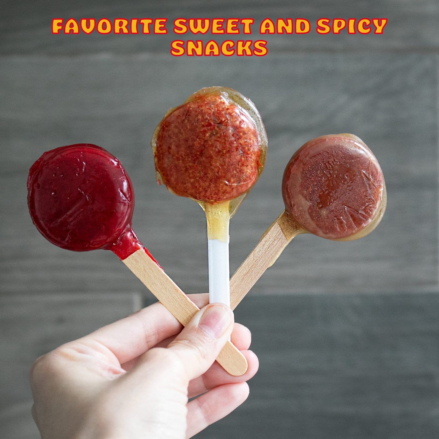 Zumba Rica Chamoy Chili Powder Lollipop 12pcs - Chamoy Lollipops with Chili Powder Cover with Caramel - Mexican Lollipop - Chamo