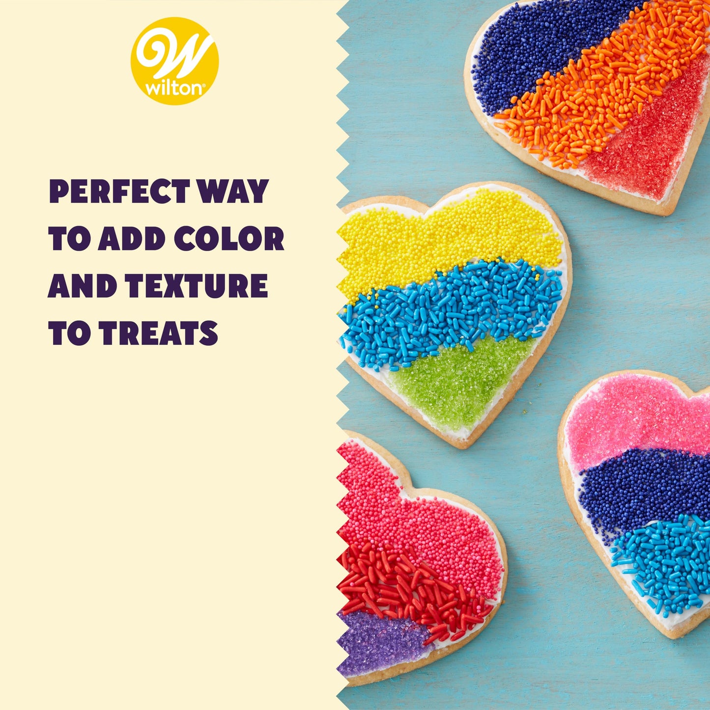Wilton Bright Multicolored Sugar Sprinkles, 4-Colors Sanding Sugar for Desserts, 4.4 oz.