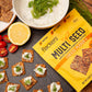 Flackers Organic Cheeze-Pleaze Multi-Seed Crackers, 4 Ounce 1-Pack, Gluten Free, Non Gmo, Vegan, Keto Snack, 6G Protein, 6G Fibe