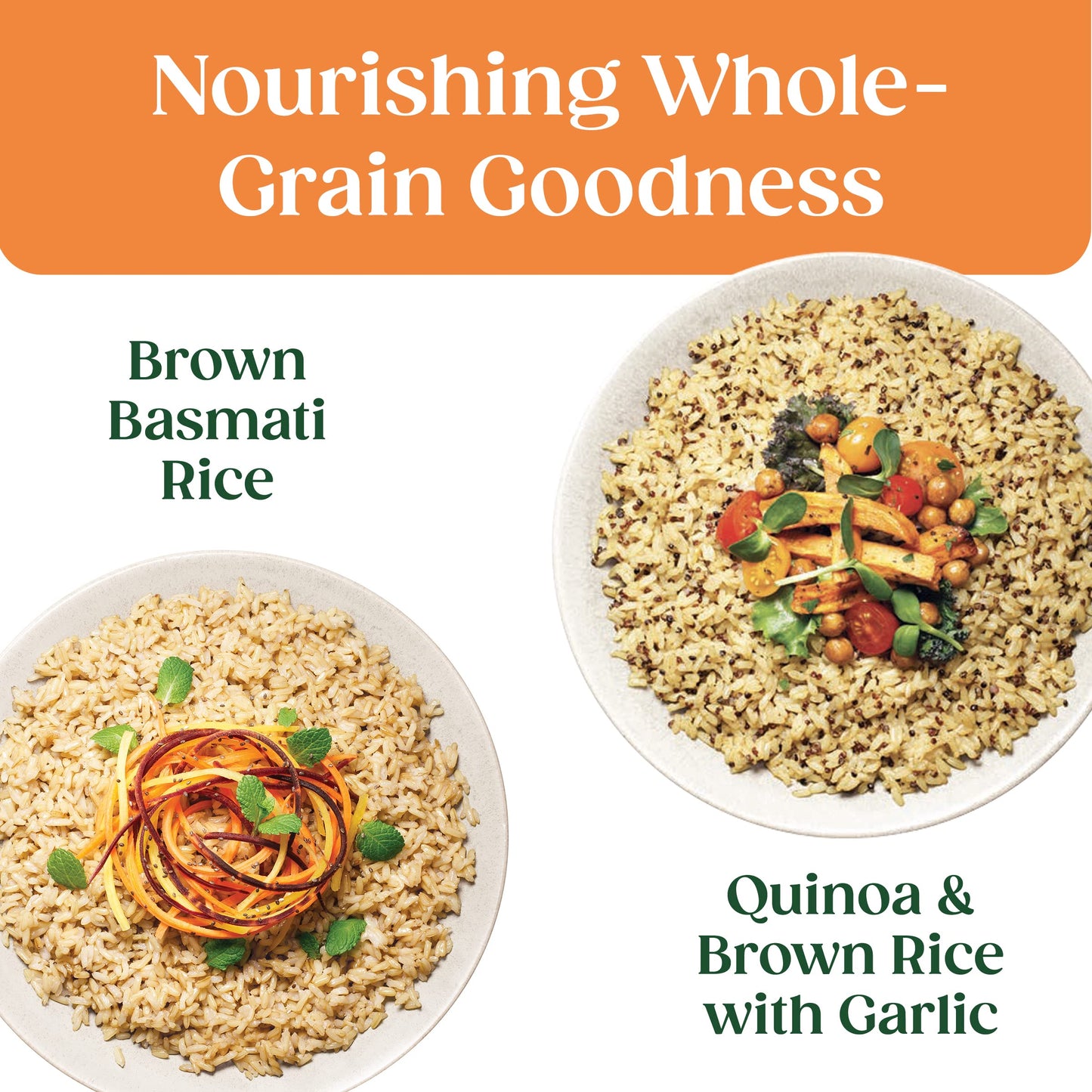 SEEDS OF CHANGE Organic Rice Variety Pack Quinoa and Brown Rice with Garlic & Whole Grain Brown Basmati Rice 8.5 oz. (Pack of 6)