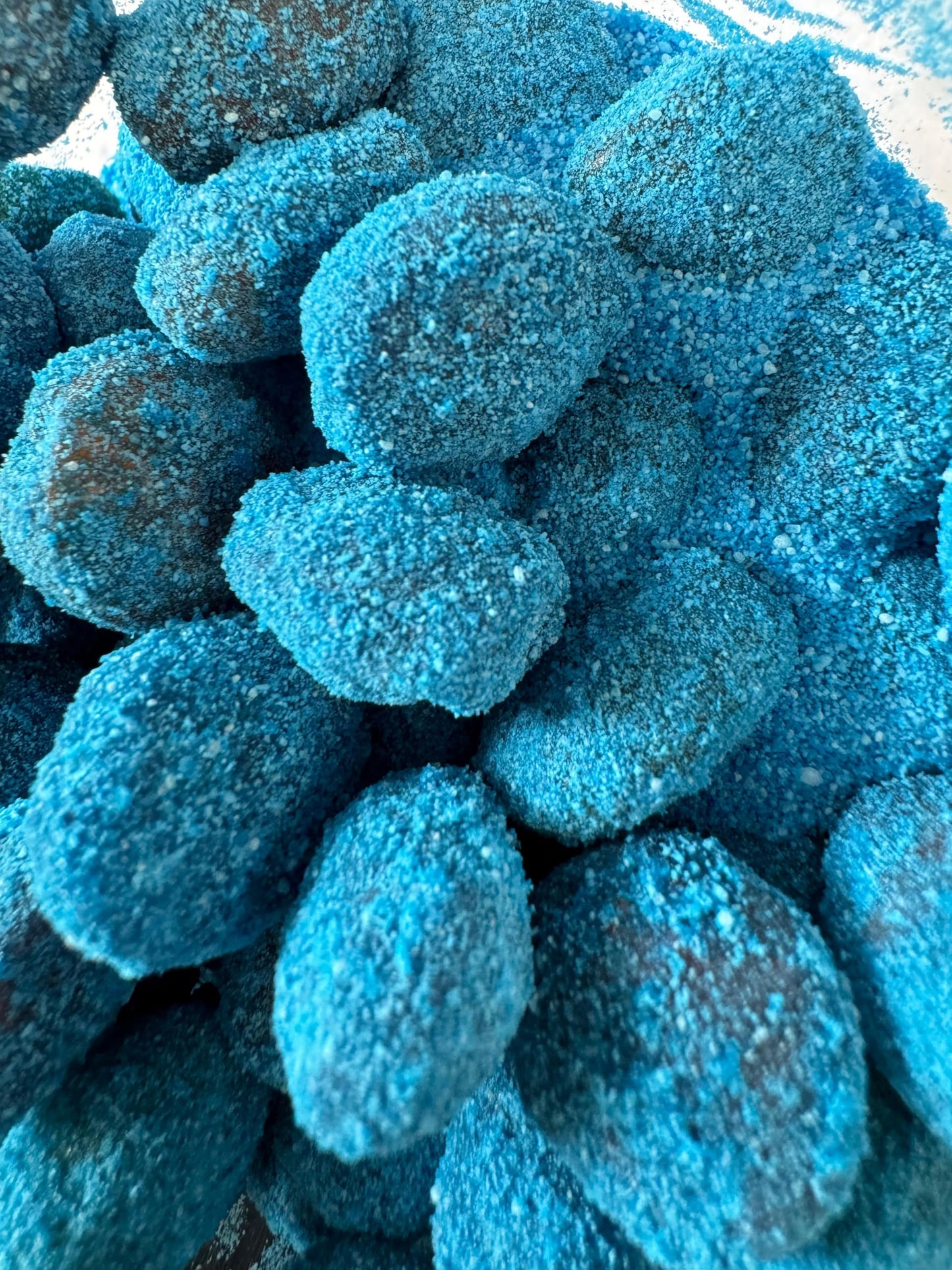 Sour Blue Raspberry Gushers, Viral Tiktok Candy Extremely Sour Gushers/Gummies (8Oz + Extra Sour Powder)