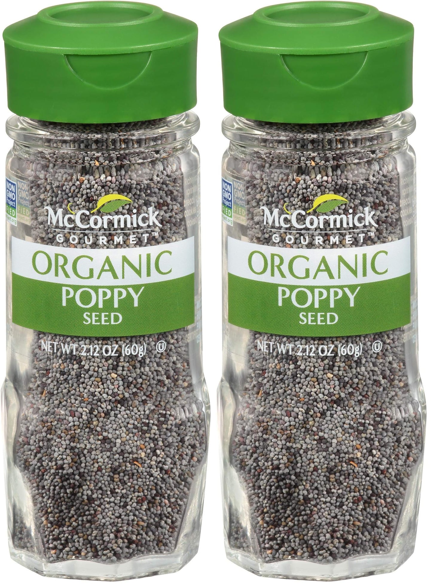 McCormick Gourmet Organic Poppy Seed, 2.12 Oz (Pack of 2)