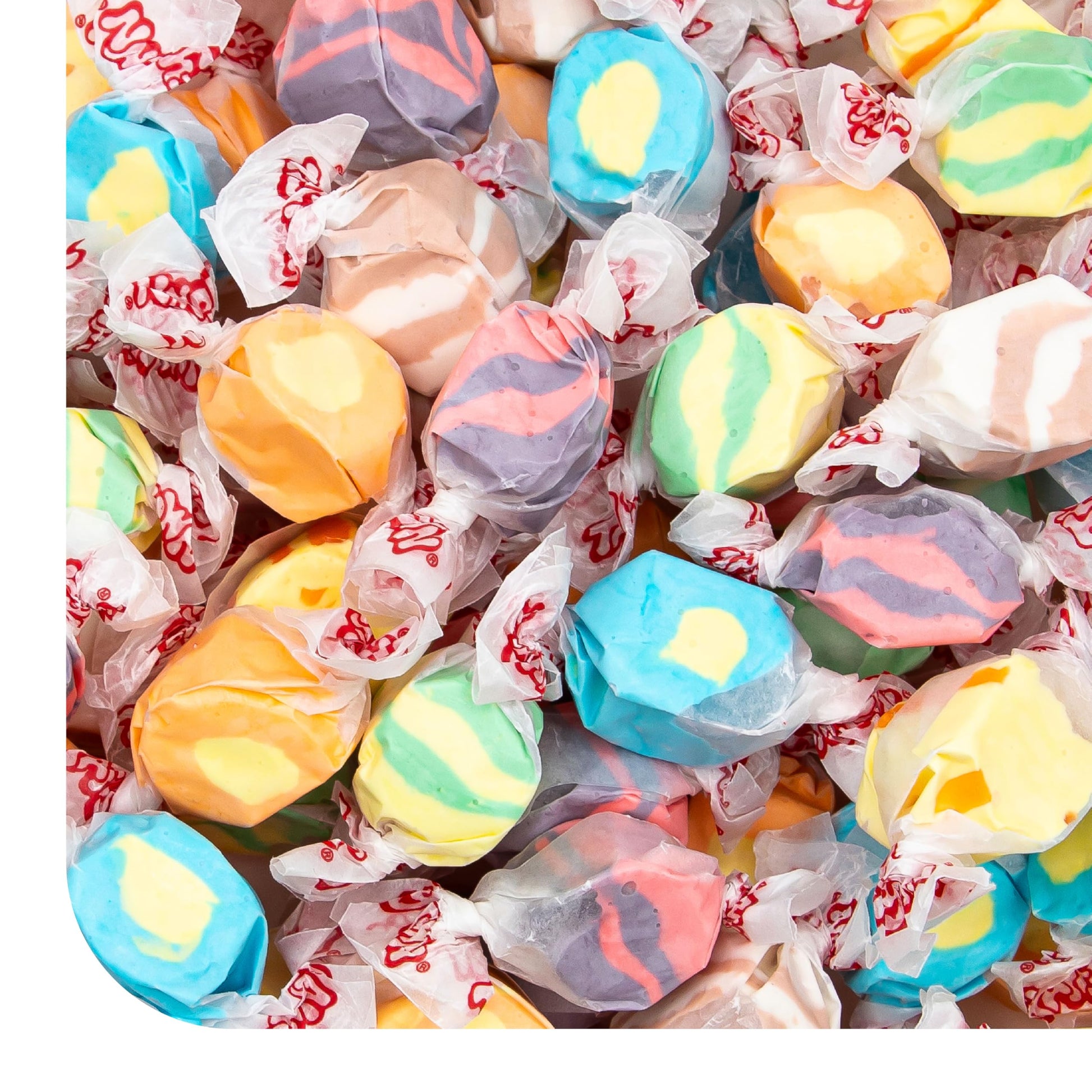 CRAZYOUTLET Salt Water Taffy Candy Mix - Assorted Tropical Fruit Flavors - 1 Pound Bag - Chewy Individually Wrapped Taffies