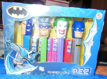 Pez Batman Collectors Set With Batman, Joker, Riddler, And Two-Face Candy Dispensers