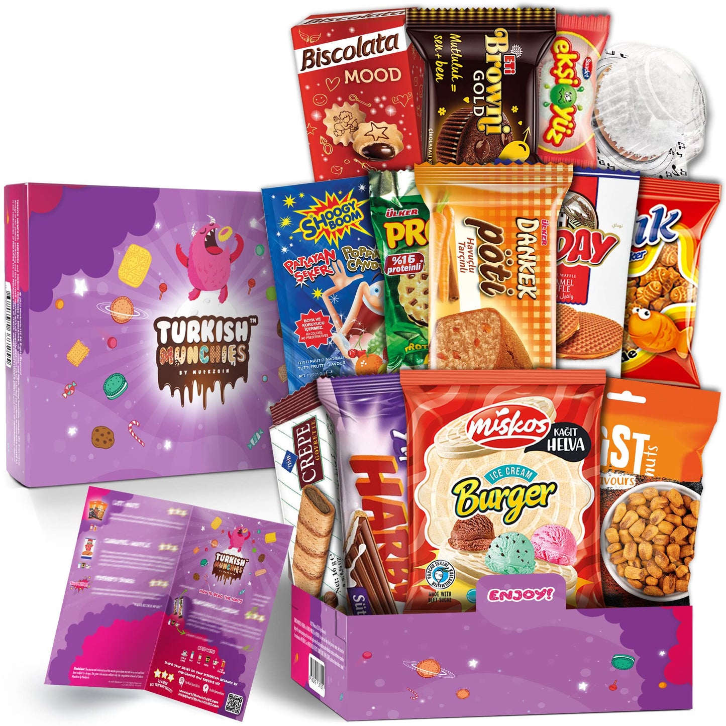Midi International Snack Box | Premium Exotic Foreign Snacks | Unique Snack Food Gifts Included | Fantastic Space Theme | Candie