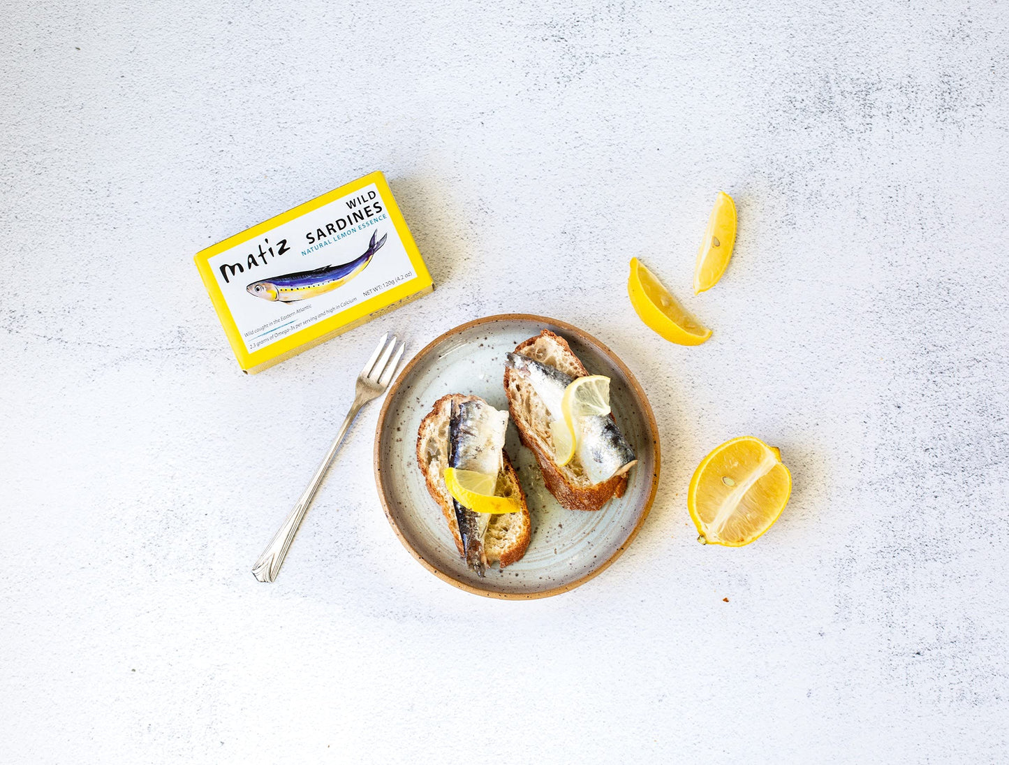 Matiz Espaa Wild Caught Sardines with Natural Lemon Essence (4.2 oz.) Keto and Paleo Friendly (4.2 Ounce (Pack of 12))