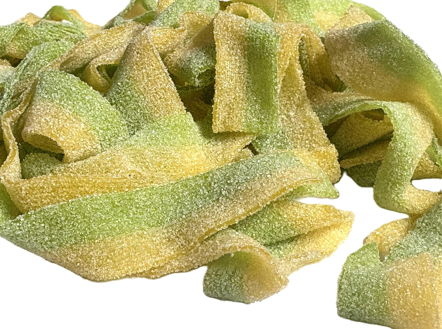Sour Pickle Flavored Belts - 1 lb of Fresh Chewy Sugar Sanded Sweet Tart Foot Long Candy in Resealable Bag to Ensure Freshness