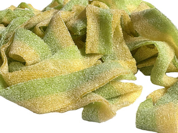 Sour Pickle Flavored Belts - 1 lb of Fresh Chewy Sugar Sanded Sweet Tart Foot Long Candy in Resealable Bag to Ensure Freshness