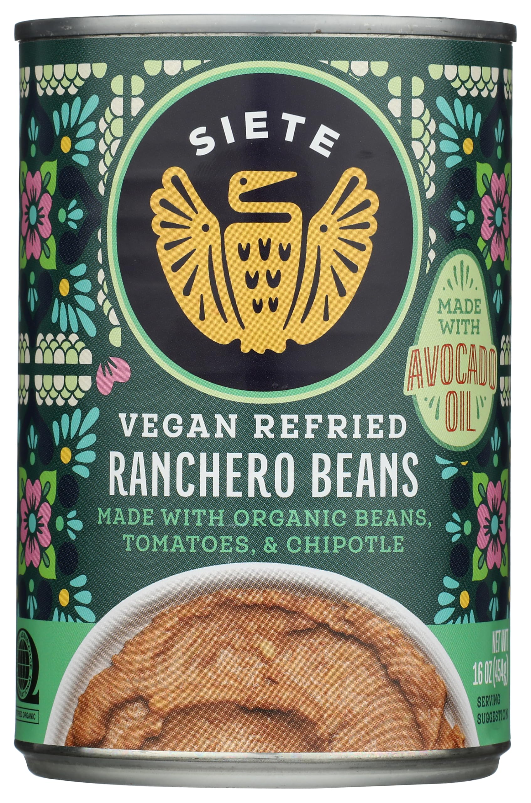 Siete Beans Refried Ranchero 16 OZ