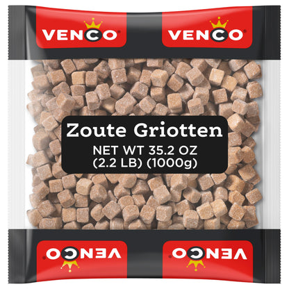 Venco Griotten Licorice Candy - Soft Sweet and Salted Licorice Squares, Sugar Coated Anise Liquorice Candies, Original Dutch Lic