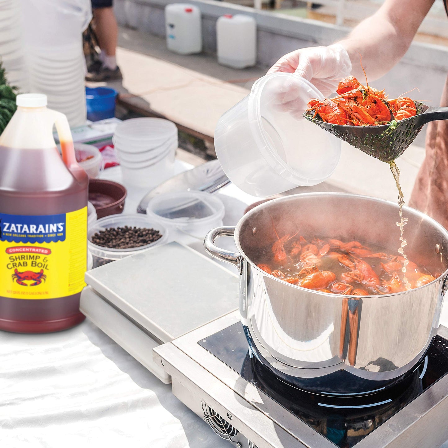 Zatarain'S Concentrated Shrimp & Crab Boil, 1 Gal (Pack Of 4) - Four Gallon Bulk Containers Of Liquid Crab Boil To Add Flavor To