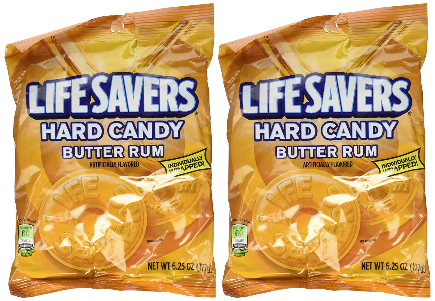 Life Savers Butter Rum Candy, Individually Wrapped, 6.25 oz (2 pack)