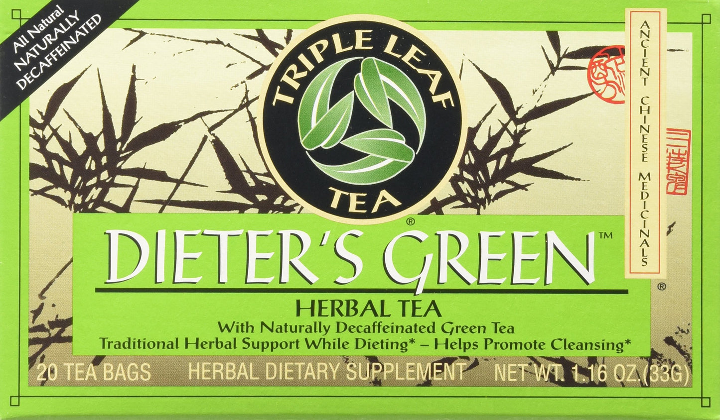 Triple Leaf Teas - Dieter'S Green Herbal Tea, 20 Bag