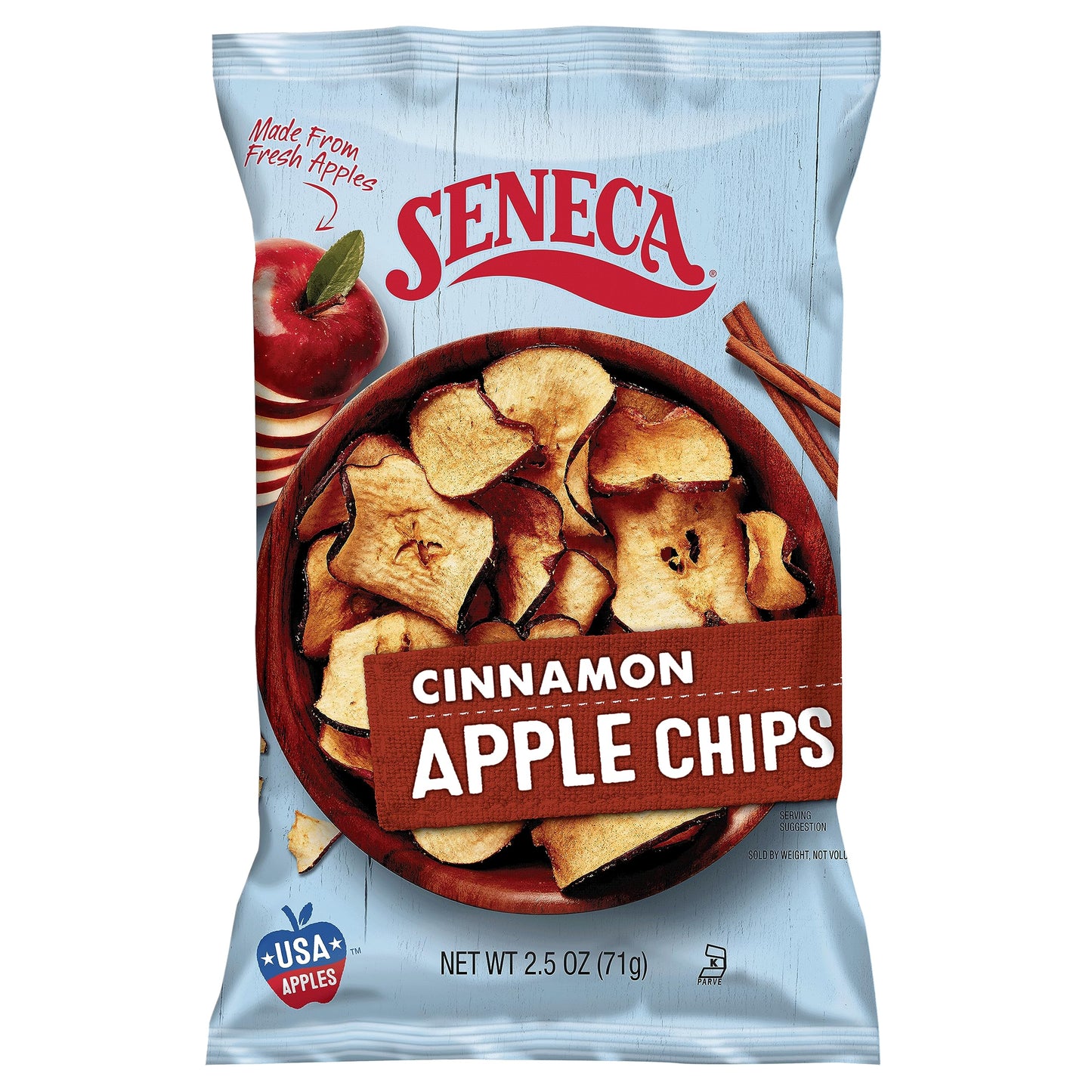 Seneca Cinnamon Apple Chips - 100% Red Delicious Apples, Crisped Perfection, 2.5 Ounce (Pack of 12)