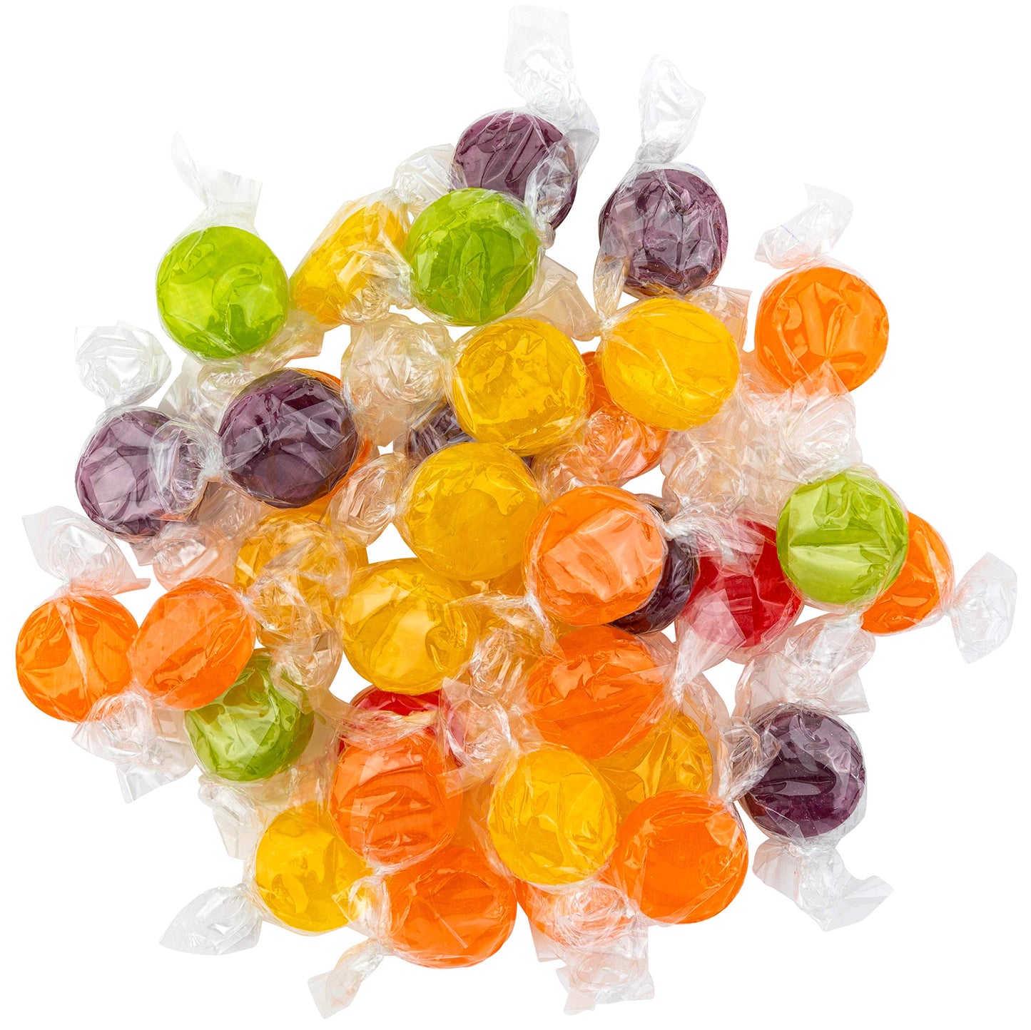 Snackadilly Fruit Flavored Hard Candy - Value Size 3 Pound Bag - Assorted Fruit Flavored Candy - Individually Wrapped