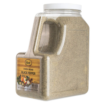 Gel Spice Fine Ground Black Pepper 34 Mesh 5 LB | Perfect Blending in Soups, Sauces, and for Lightly Dusting Baked Goods Bulk Re