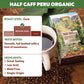 Java Planet -Half Caff Peru Low Acid Organic Coffee Beans, Medium Dark Roast, Arabica Gourmet Coffee Grade A, Packaged In 1 Lb B