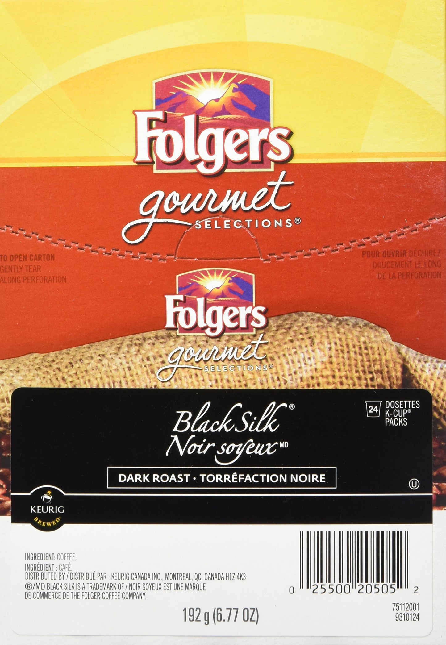 Folgers Gourmet Ss K-Cup Single Cup For Keurig Malt-Inspired, Black Silk, 24 Count
