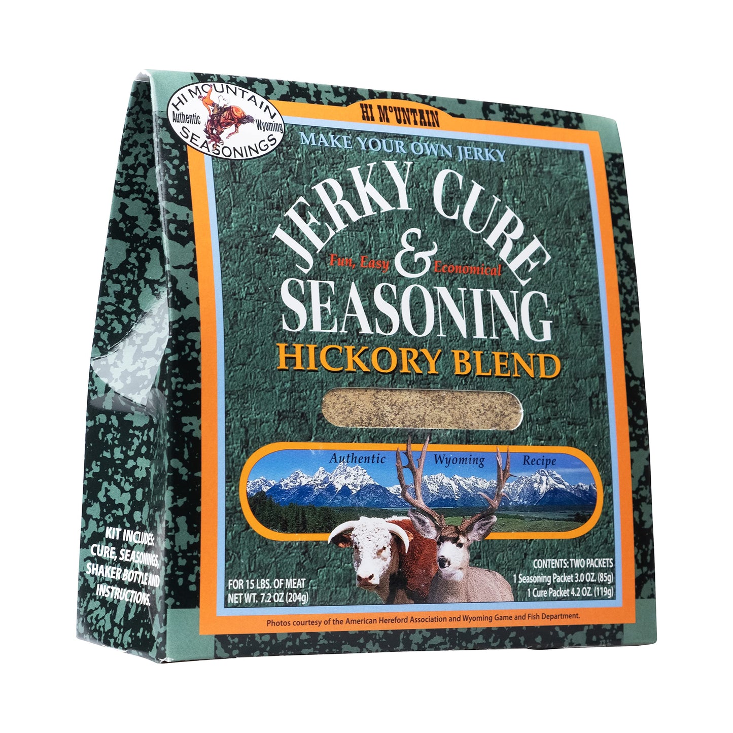 Hi Mountain Jerky Seasoning and Cure Kit - Hickory Blend, 8 Ounce, Model 003C-X, Perfect for Beef, Venison, Elk, & Deer