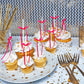 Gyufise Bowknot Cake Toppers 30Pcs Rose Red Decorations for Baby Shower, Birthday, Wedding Party - 2.9 x 5.7 Inches