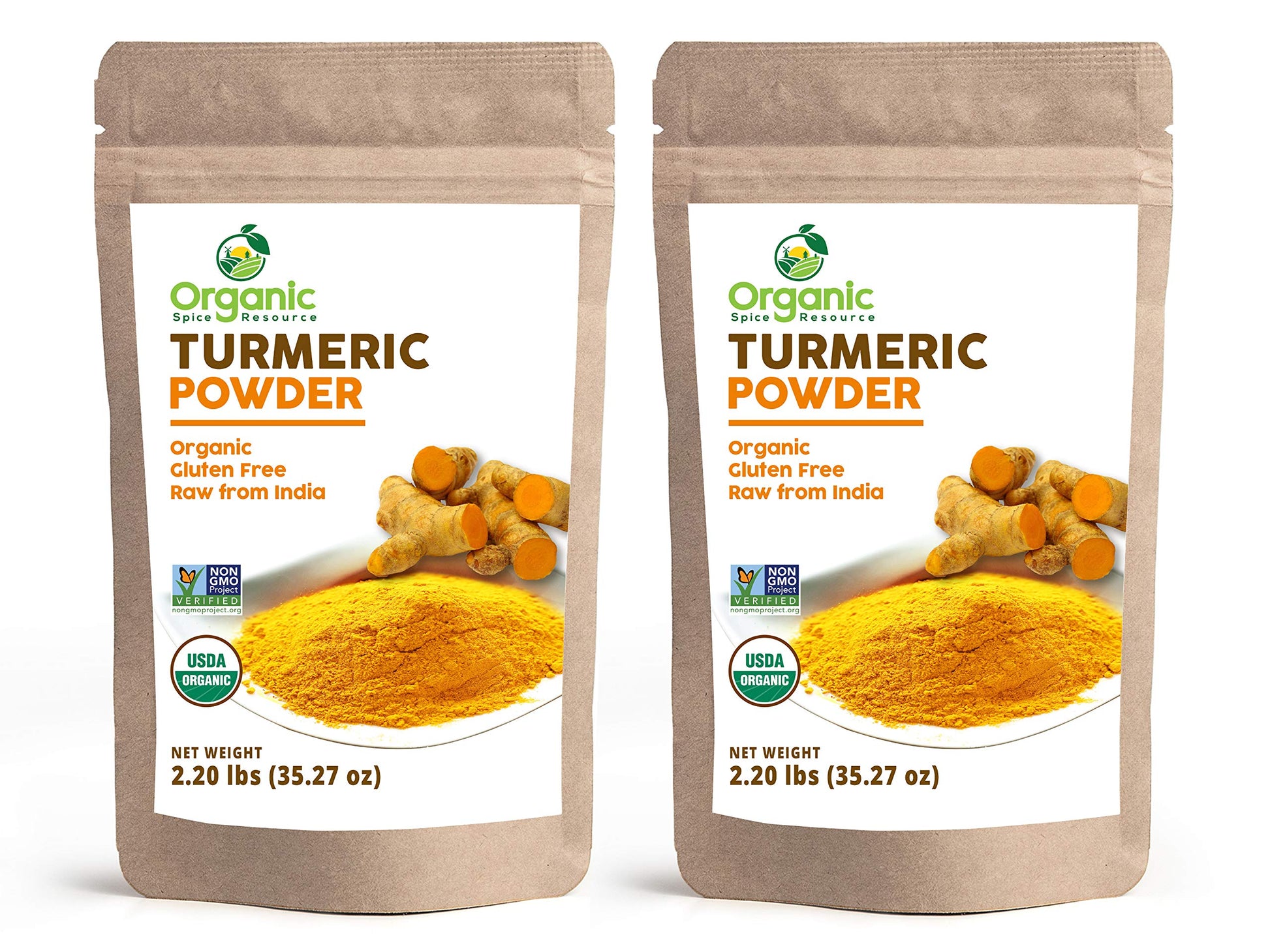 Organic Turmeric Powder W/Curcumin | 4.4 Pound (Pack Of 2) | Usda Organics And Non-Gmo | Lab Tested For Heavy Metal And Purity | 100% Raw And Natural By Osr