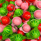 Fruit Gummy Balls Mix - 19 Ounce Jar (30 Count) - Jelly Filled Gummies - Individually Wrapped Gummy Candy - Watermelon  Strawberry  Peach - Candy for Goody Bags by Funtasty