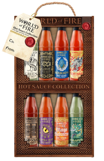 Marketplace Brands World of Fire Hot Sauce Variety Pack - 8 Bottles Gift Set